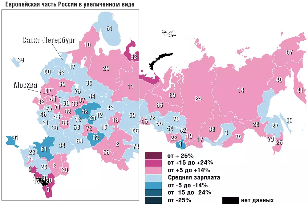 Средняя зарплата геодезиста по регионам России