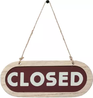 Иллюстрация: табличка "Closed"