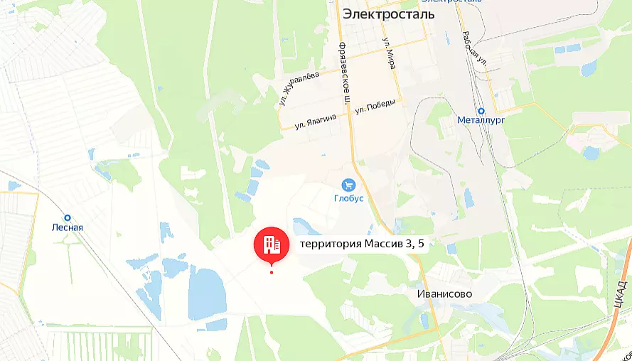 Карта.Яндекс: склад Вайлдберриз в городе Электросталь